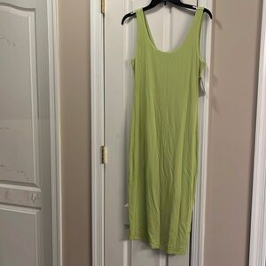 NWT BAR 111/ body con tank dress. Spring lime. Size small.